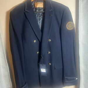 Scotch & Soda Dark Blue Textured Blazer